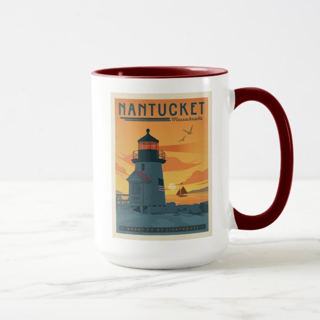 Brant Point Lighthouse | Nantucket MORSA Mugg (Höger)