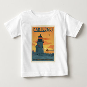 Brant Point Lighthouse Nantucket MORSA T Shirt
