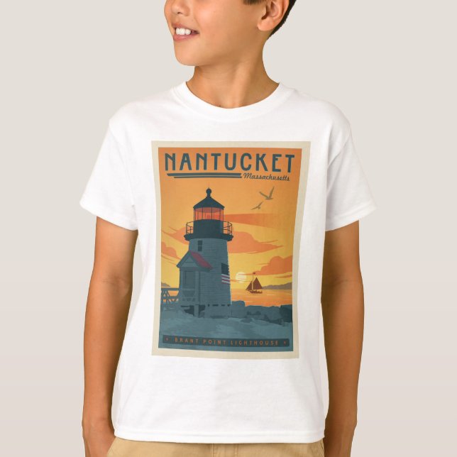 Brant Point Lighthouse | Nantucket MORSA T Shirt (Framsida)