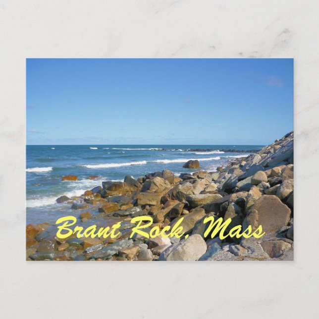 Brant Sten Massachusetts Postcard Vykort (Framsida)