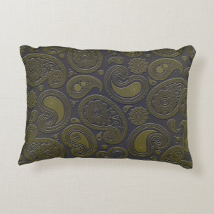 Bränt umbragultPaisley motiv Prydnadskudde