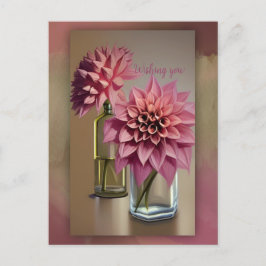 Brantblommor och anpassningsbar från Dahlia Meddelande Vykort