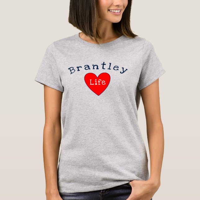Brantley Life Grått TShirt T Shirt (Framsida)