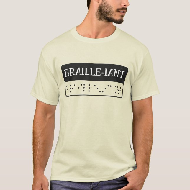 Brantligt braillespråk underbart t-shirt (Framsida)
