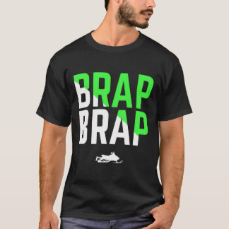 Brap Brap SnowMobile Hooded Grönt Edition T Shirt