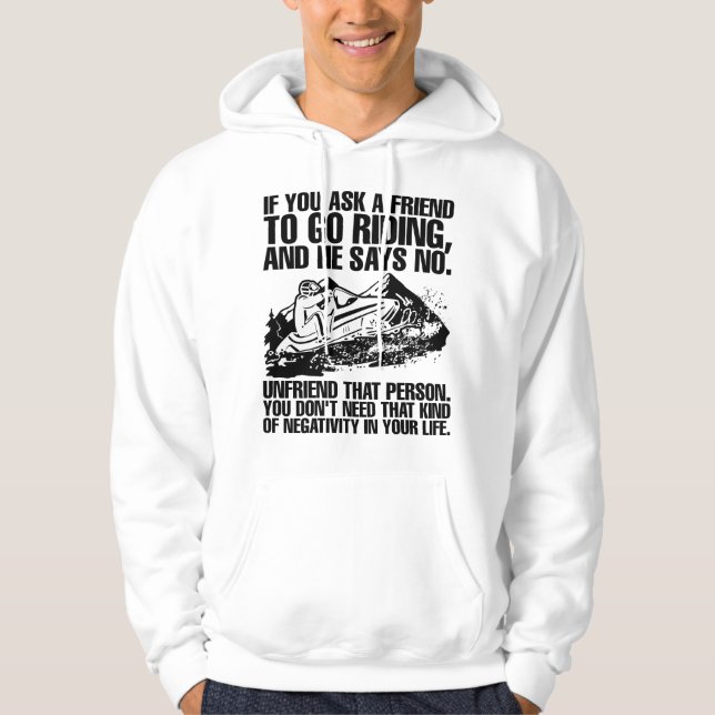 Brappp Life Riding Snowmobile Friend Hoodie (Framsida)