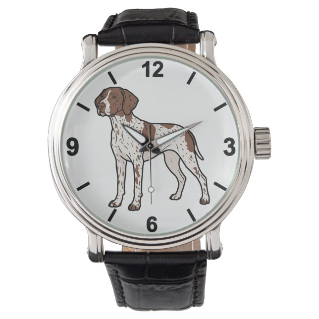 Braque Francais Dog Wrist Watch Pet Style Armbandsur (Framsida)