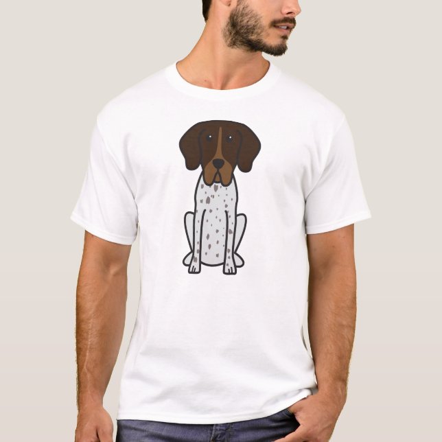 Braque Francais hundtecknad Tee (Framsida)