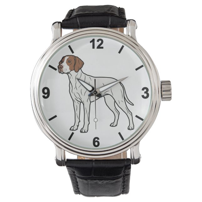 Braque Saint Germain Dog Wrist Watch Style Armbandsur (Framsida)