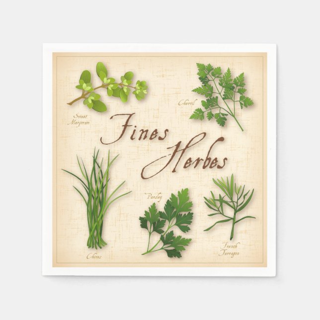 Bras Herbes Pappra Napkins Pappersservett (Framsidan)