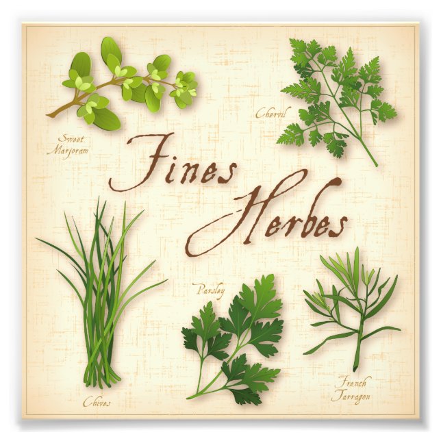 Bras Herbes Photo Print Fototryck (Framsidan)