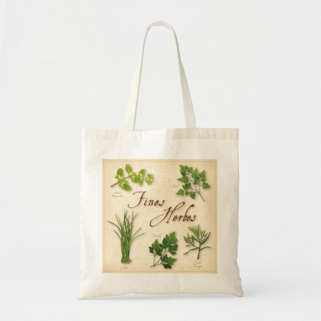 Bras Herbes Tote Bag Tygkasse (Framsidan)