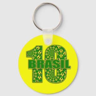 Brasil 10 - Brasilien numrerar 10 Nyckelring