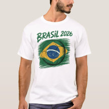 Brasil 2026 Minimalistisk T-Shirt | Ren Soccer-fan