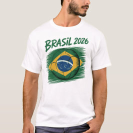 Brasil 2026 Minimalistisk T-Shirt | Ren Soccer-fan