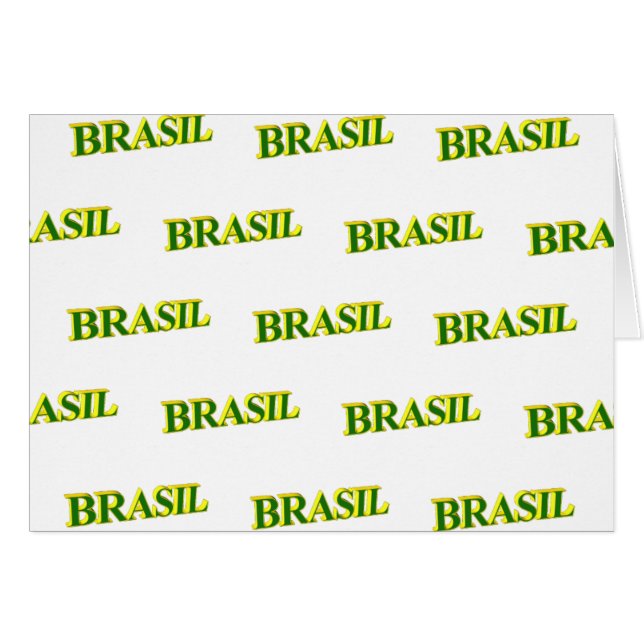 Brasil 3D Hälsningskort (Framsidan Horizontal)