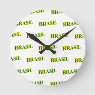 Brasil 3D Rund Klocka
