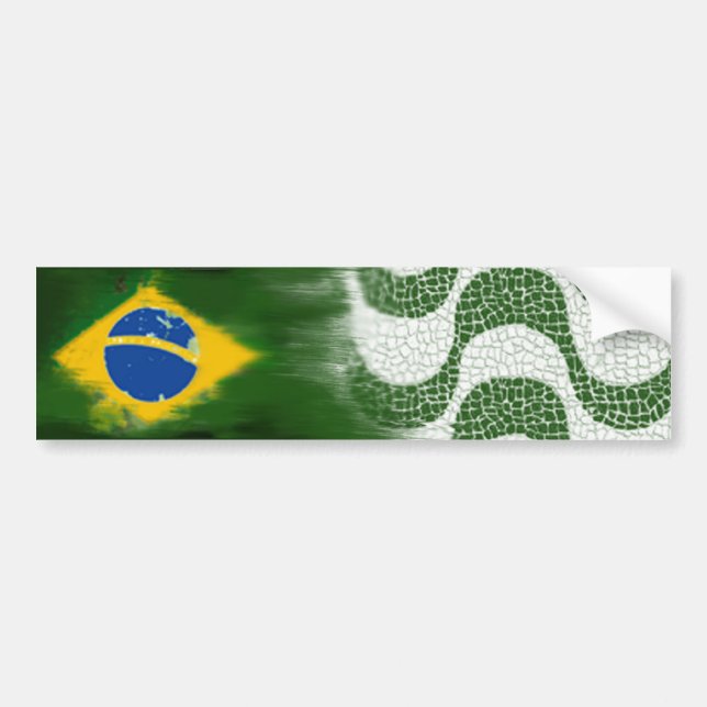 Brasil and the Copacabana sidewalk Bildekal (Framsidan)