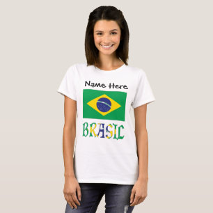 Brasil Bandera Brasil Personlig T Shirt