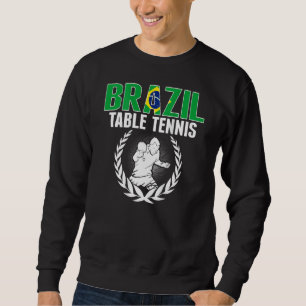 Brasil Bordtennis Brasiliansk Pingis Supporter Lång Ärmad Tröja