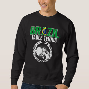 Brasil Bordtennis Brasilianska Pingis Stöd Lång Ärmad Tröja
