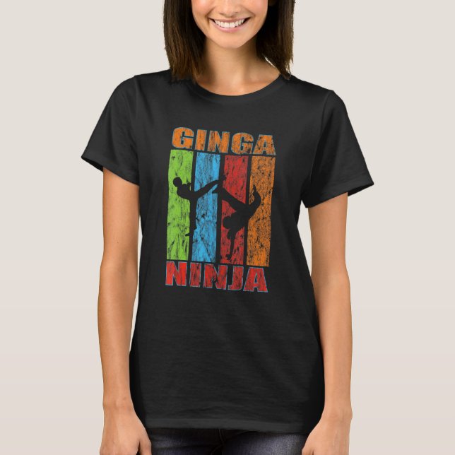 Brasil Brasiliansk Dans Karate Sport Fighter Capoe T Shirt (Framsida)