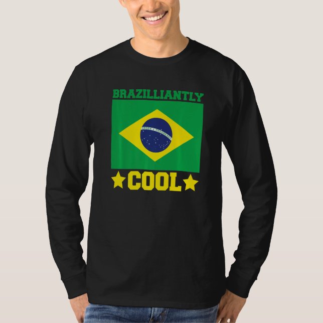 Brasil Brasilianskt Coola Brazilian Roots Brasilei T Shirt (Framsida)
