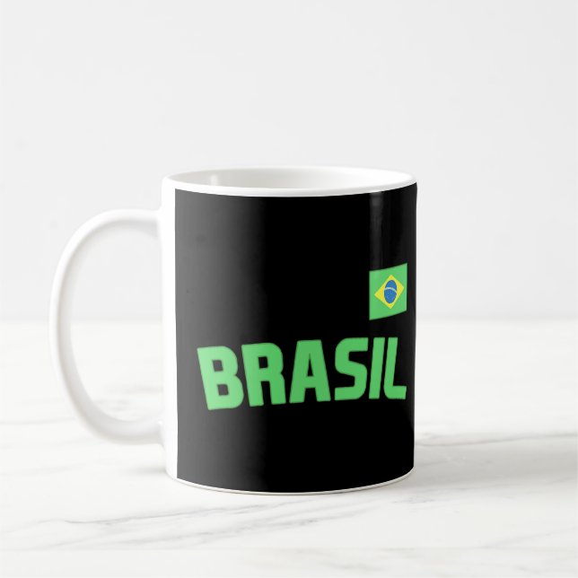 Brasil Brasilianskt Pride Brasilien Flagga Interna Kaffemugg (Vänster)