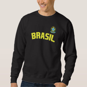 Brasil Brasilianskt Pride Brasilien Flagga Interna Lång Ärmad Tröja