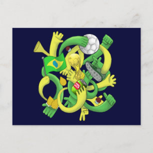 Brasil Brasilias kultursoccer futebol gifts Vykort