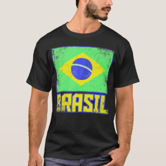 Brasil Brasilien Flagga Land Brasilianskt Pride T Shirt