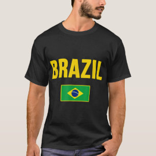 Brasil Brazilian Flagga Brasilien Souvenir Camiset T Shirt