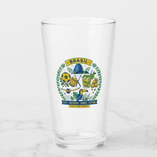 Brasil Culture Badge Cafe Samba Futebol Amazonia Glaskopp