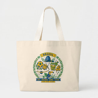 Brasil Culture Badge Cafe Samba Futebol Amazonia Jumbo Tygkasse