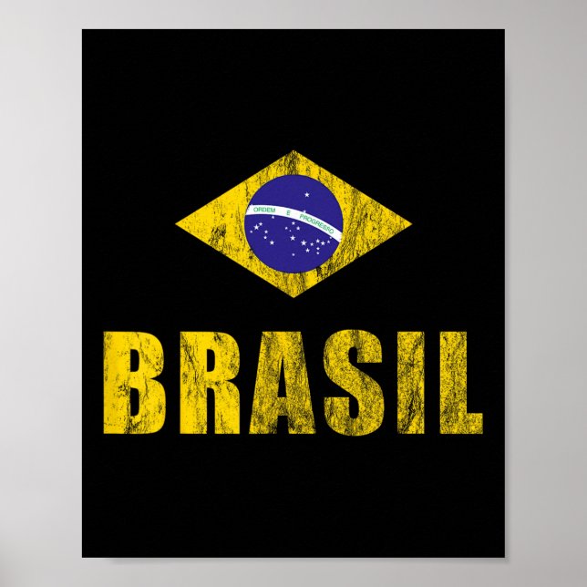 Brasil Design Brazilian Apparel Clothing Outfits F Poster (Framsidan)