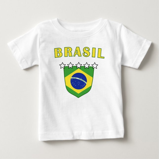 Brasil Emblemskjorta Tee Shirt (Framsida)