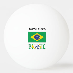 Brasil Flagga Brasil Anpassat Namn Pingisboll