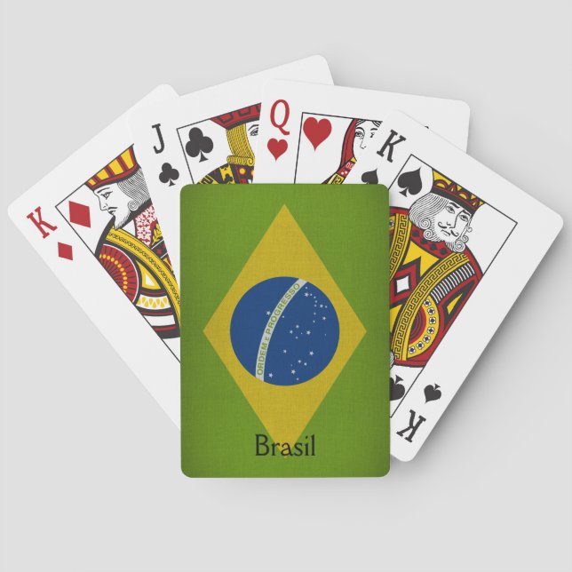Brasil Flagga Casinokort (Baksidan)