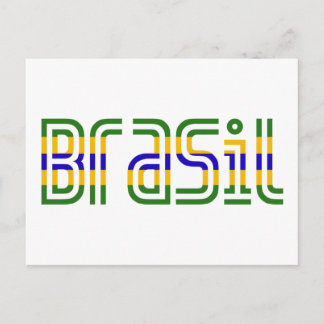 Brasil Flagga Färger! Vykort