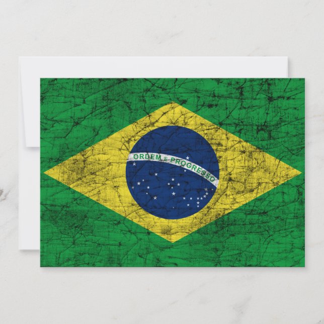 brasil flagga inbjudningar (Framsida)