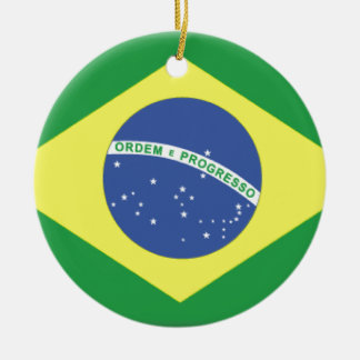 Brasil flagga julgransprydnad keramik