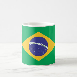 Brasil flagga kaffemugg