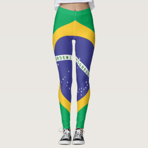 Brasil flagga leggings