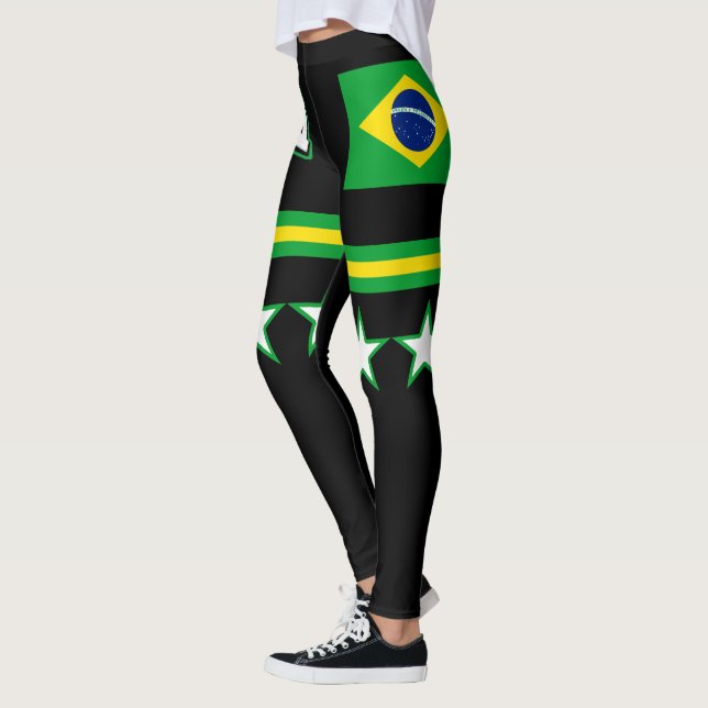 Brasil Flagga Leggings (Vänster)