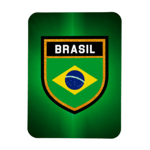 Brasil Flagga Magnet