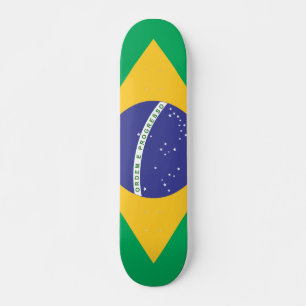 Brasil flagga old school skateboard bräda 21,6 cm