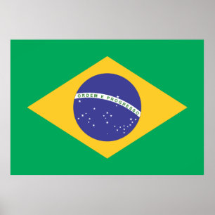 Brasil flagga poster