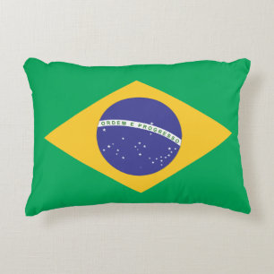 Brasil flagga prydnadskudde