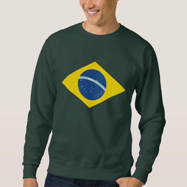 Brasil Flagga Sweatshirt (Framsida)