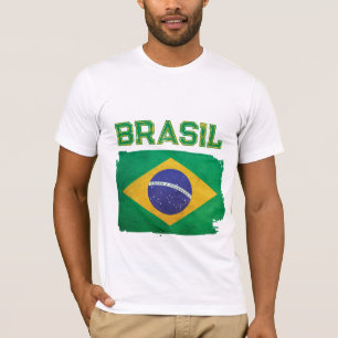 Brasil flagga t shirt